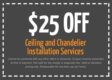 Discounts on Ceiling and Chandelier Installation Services